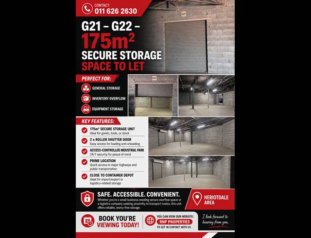 Industrial property to rent in HERIOTDALE
